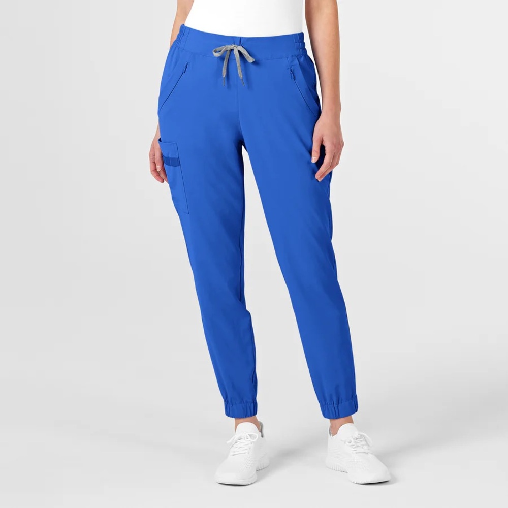 Blue Women's Jogger Pants and two pocket scrub top